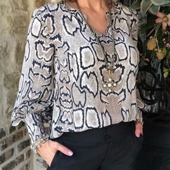 Cabi Serpentine Snakeskin Blouse - Picture 8 of 8